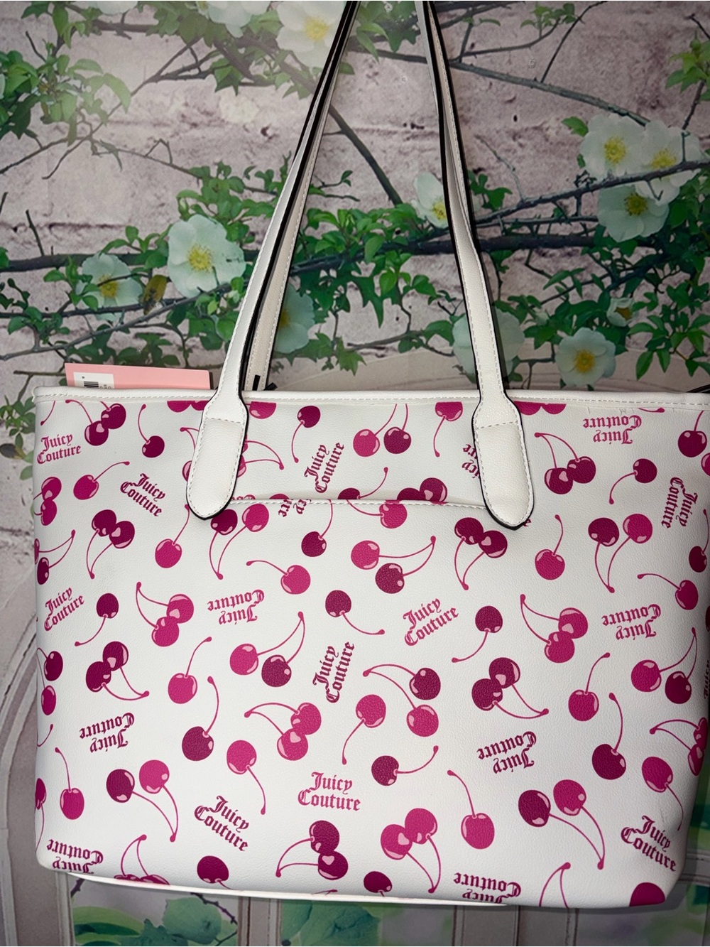 Juicy Couture Cherry On Top Tote Bag White Multi NWT - Picture 7 of 8